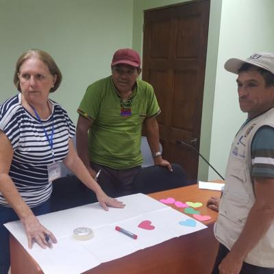Facilitadores participando en actividad